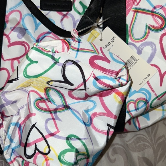 New multi color Madden girl duffle bag weekender - Picture 2 of 10